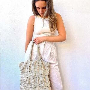 Universal Thread Cream Crochet Tote